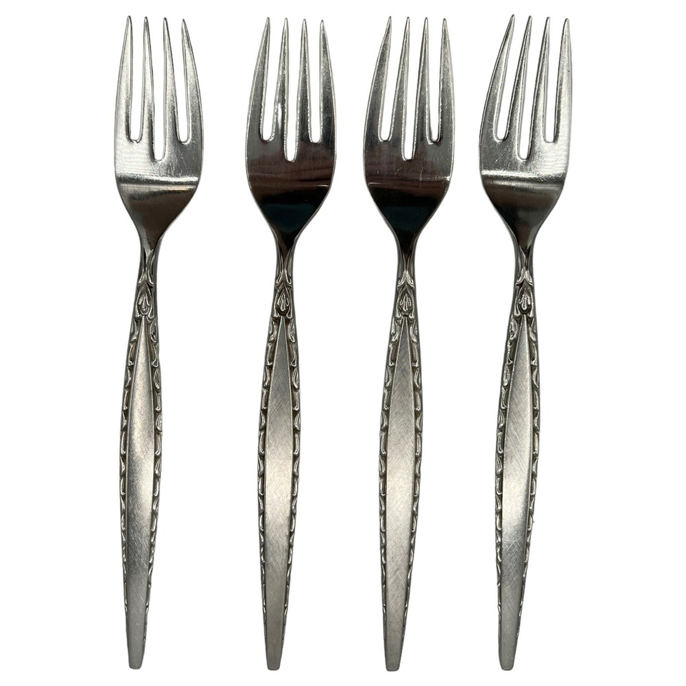 Oneida‎ Community Stainless Venetia Salad Forks Set of 4 Silver Flatware 6.75in